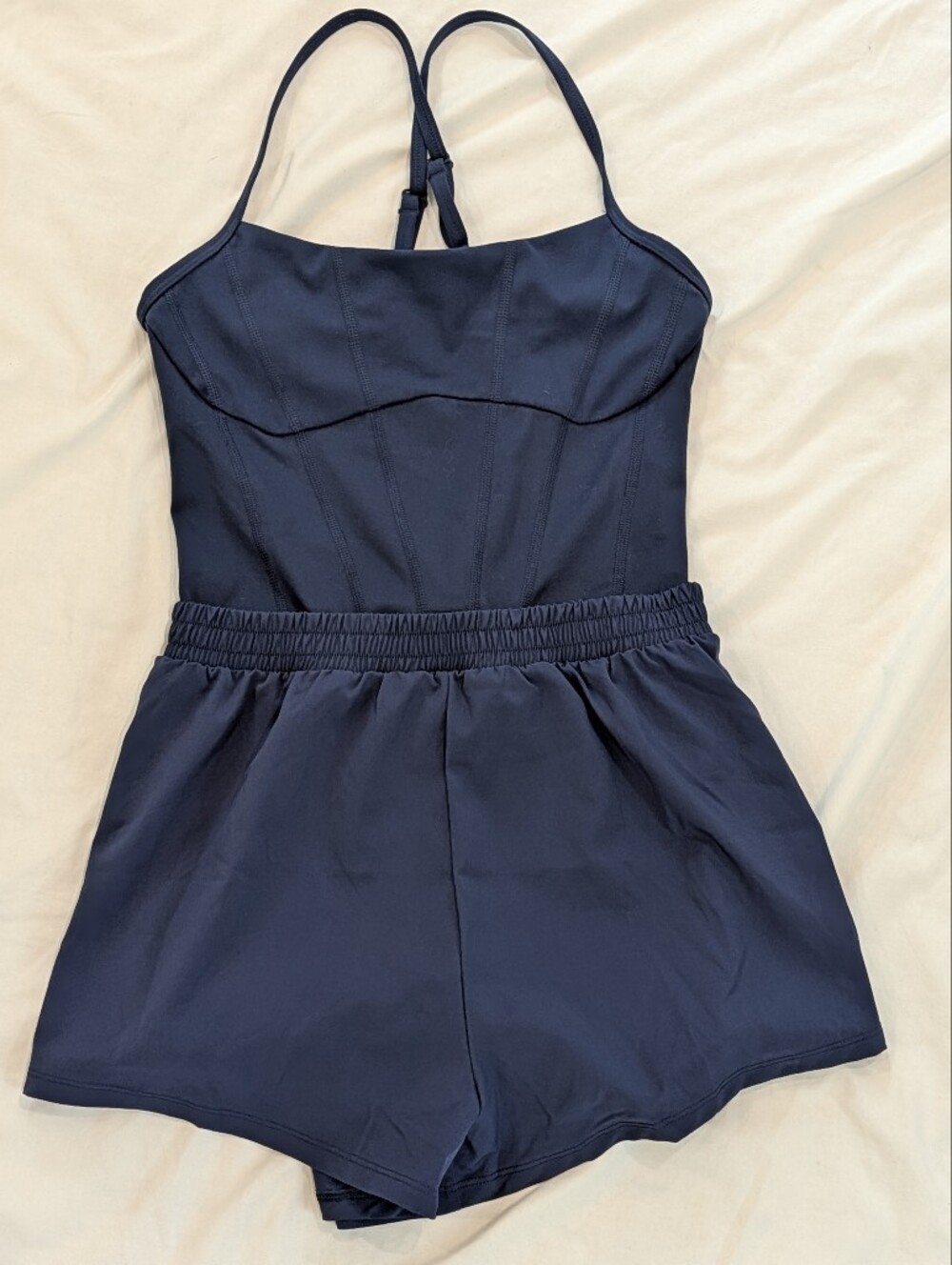 PINK Victoria's Secret Navy High-Waist Elastic Athletic Romper
